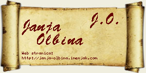 Janja Olbina vizit kartica